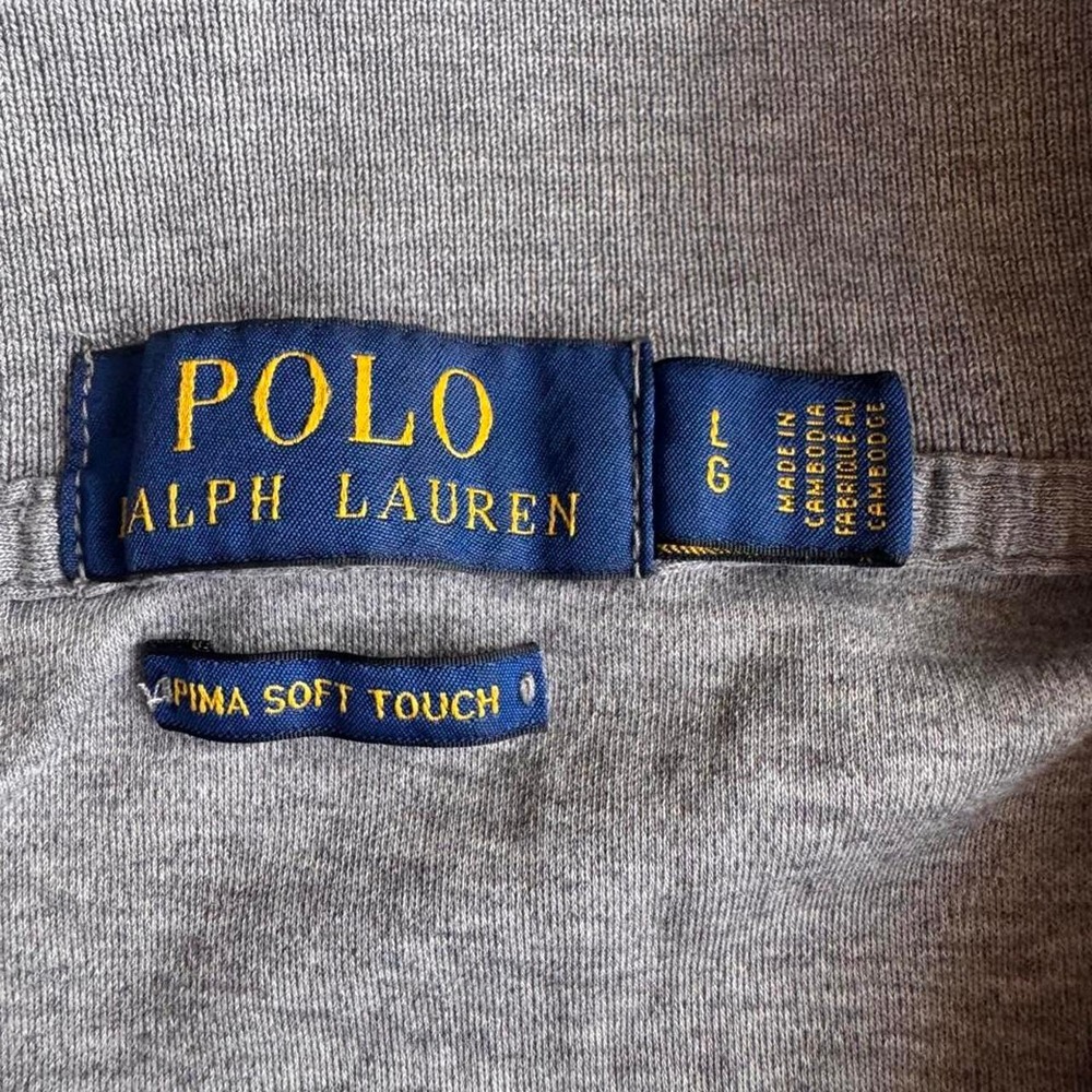 Polo Ralph Lauren Men's Gray Luxury Touch Slim Fit Polo Shirt L - Picture 4 of 5